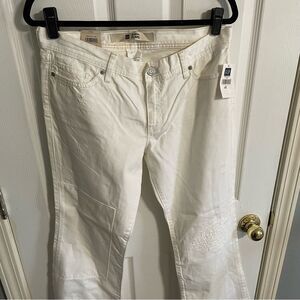 GAP DISTRESSED BOOTCUT FLARE JEANS, WHITE, Sz 10